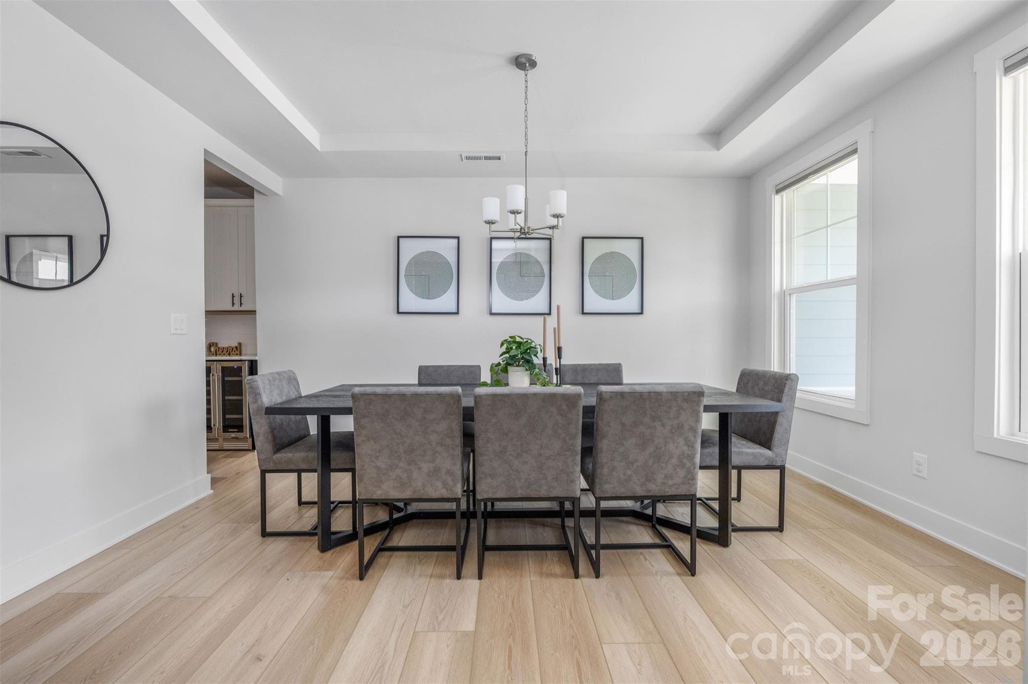 Dining room with tray ceiling - 4320 Tournette Drive, Indian Land
