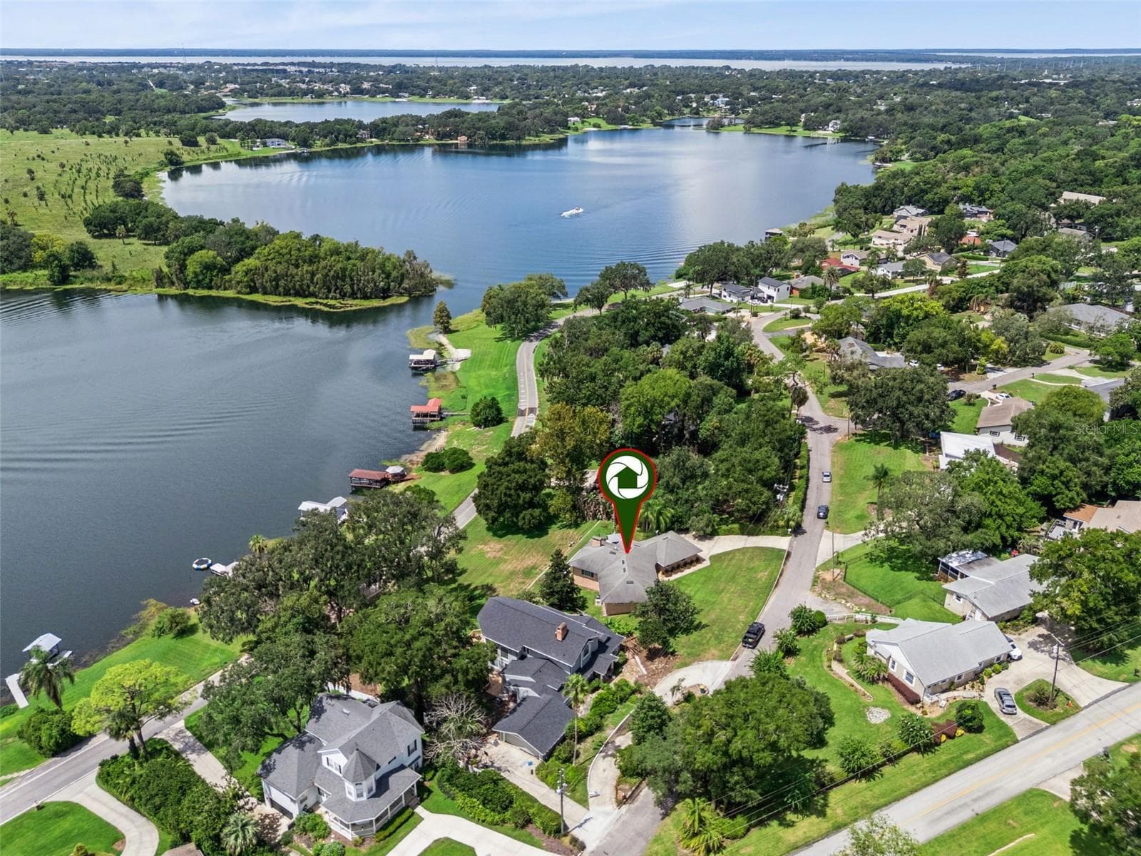 Aerial/ East Crooked Lake - 2422 TOPPING PL, EUSTIS