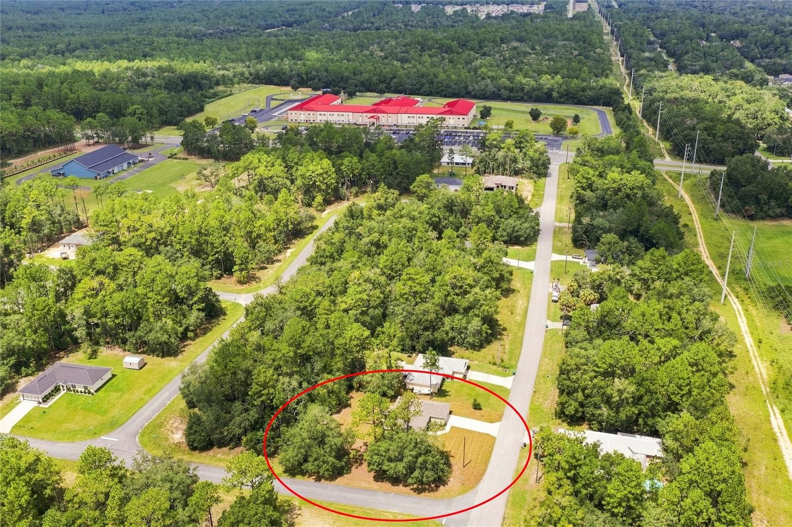 Overhead Street View - 7390 N IRELAND DR, DUNNELLON