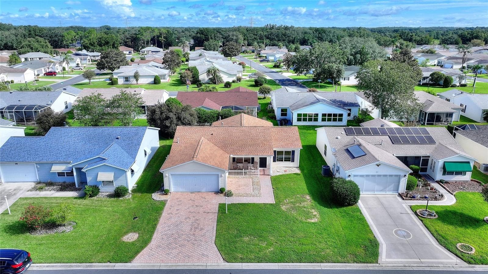 Aerial view places the home along De La Rosa Street in the Village of Alhambra. - 2713 DE LA ROSA ST, THE VILLAGES