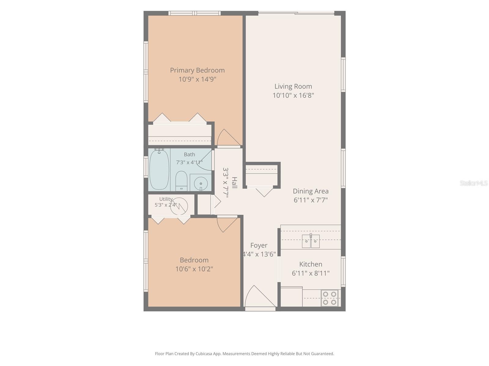 Unit 1 Floor plan - 5000 74TH ST N, ST PETERSBURG
