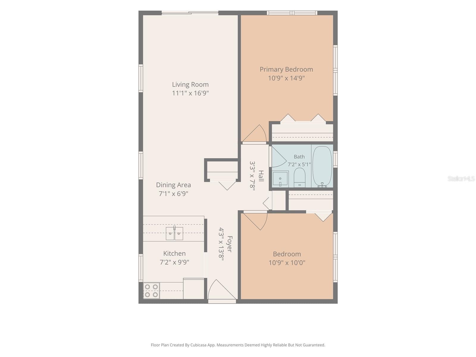 Unit 2 Floor Plan - 5000 74TH ST N, ST PETERSBURG
