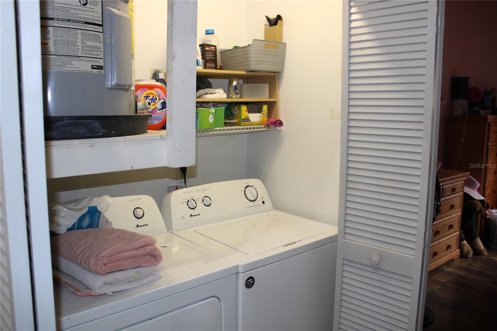 Laundry closet inside your home. - 1671 HAMILTON CT #2102, DUNEDIN