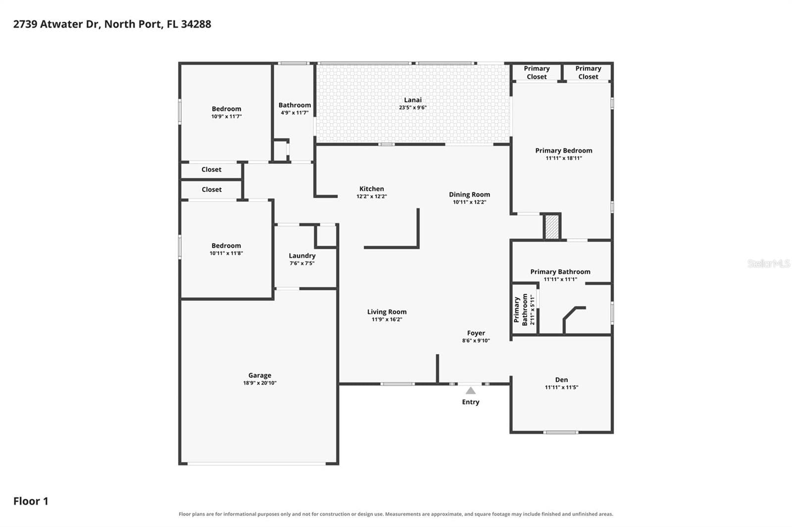 3D Floor Plan - 2739 ATWATER DR, NORTH PORT