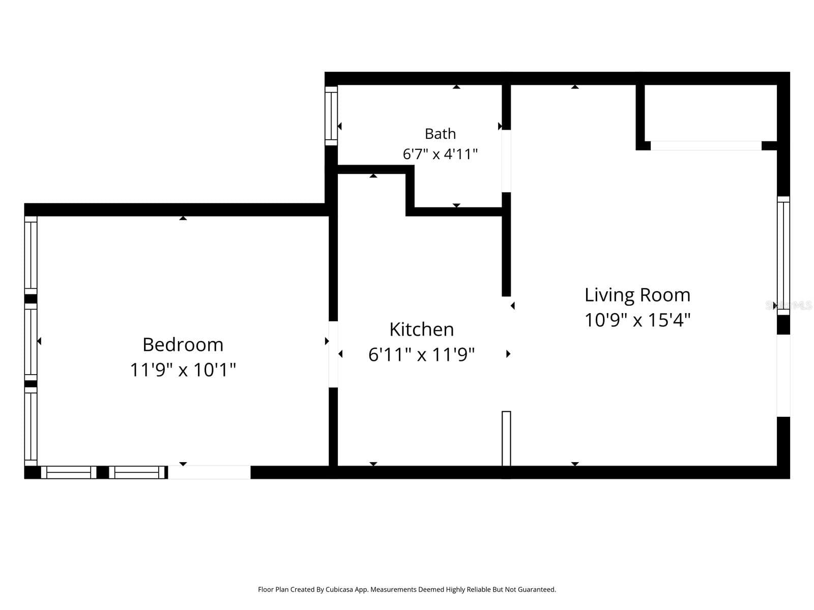Studio- Unit 1 floorplan - 9845 60TH ST, PINELLAS PARK
