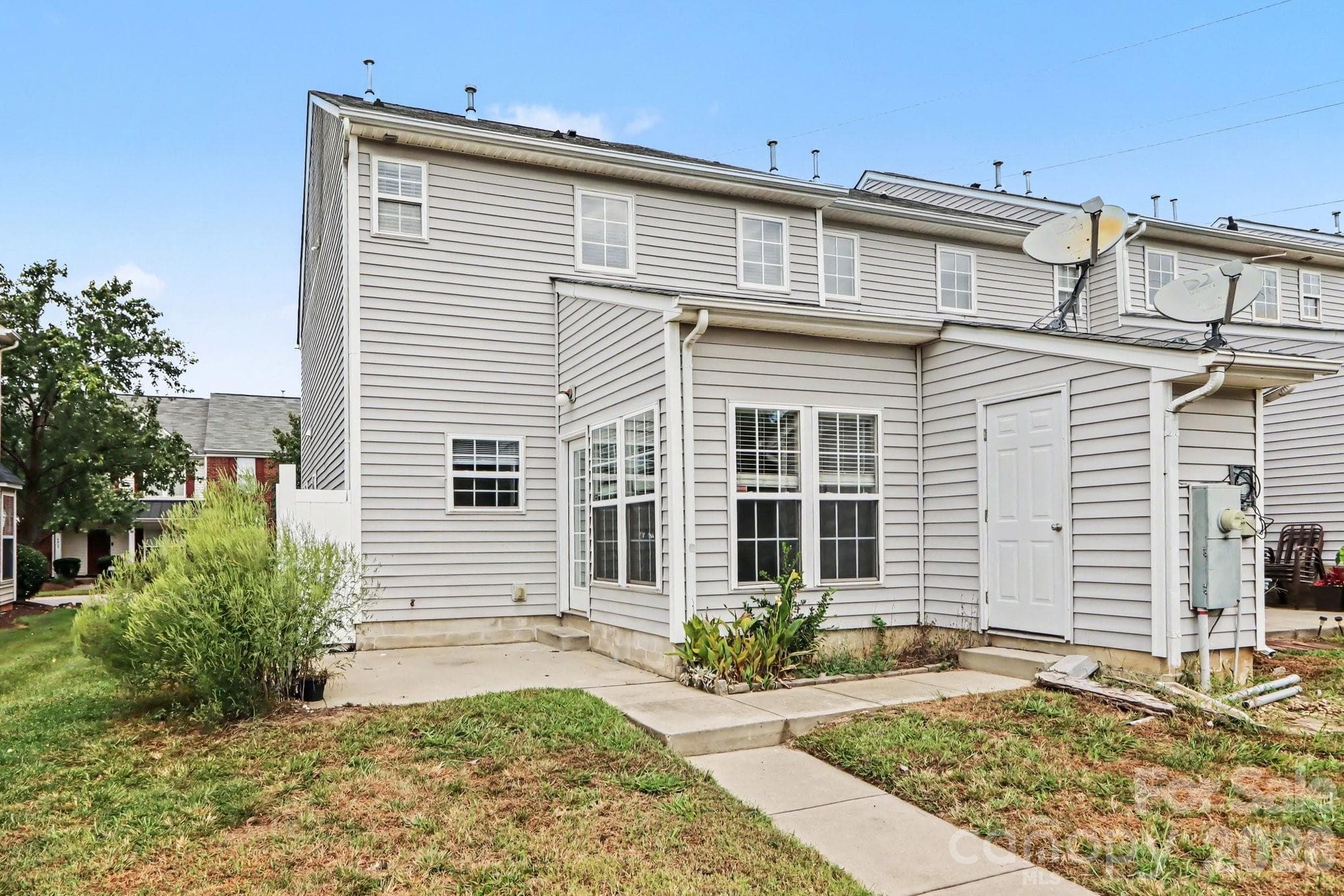 Back of property with storage closet. - 4960 Sunburst Lane, Charlotte