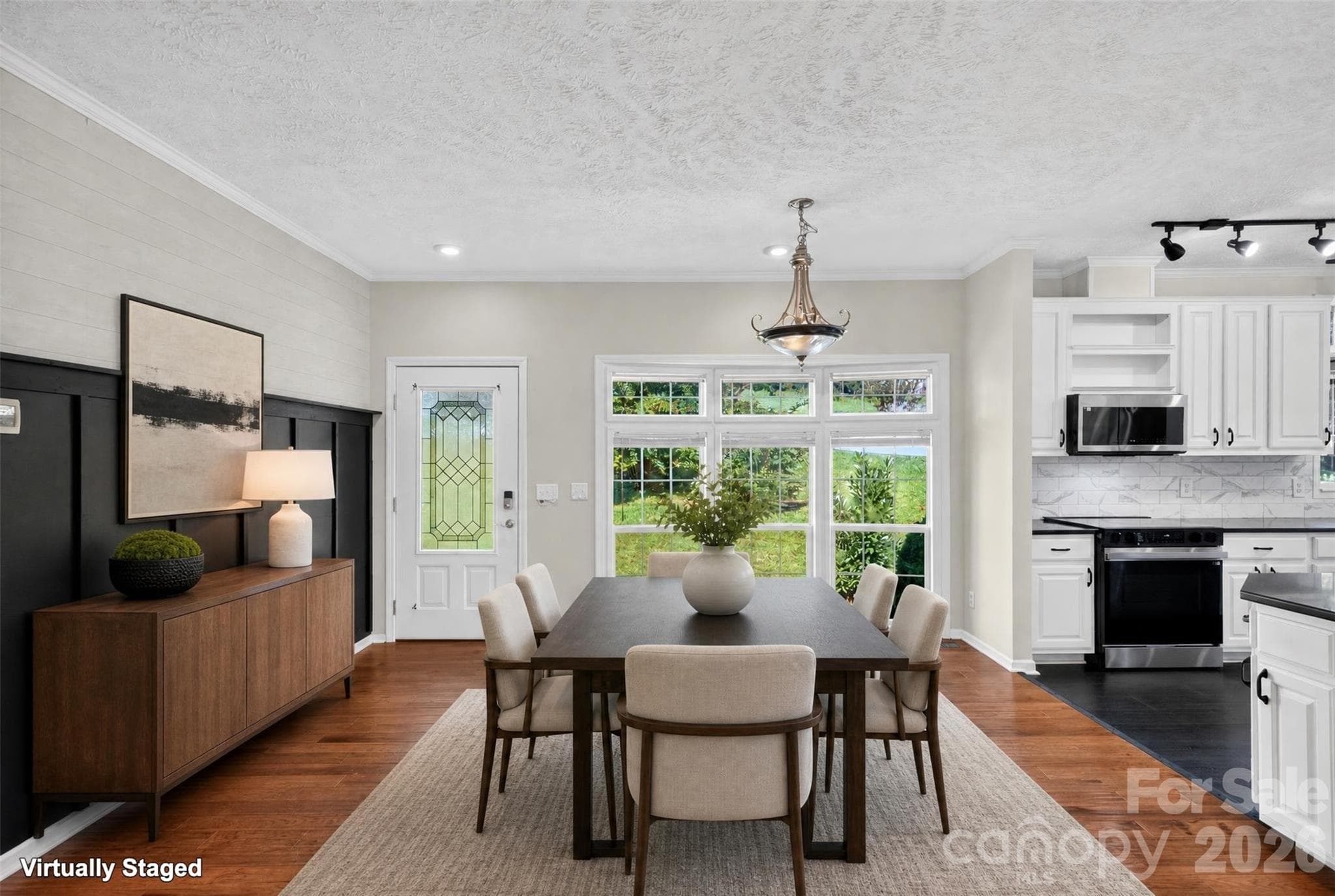 dining room and entryway (virtually staged) - 6 Enochs Way, Fletcher