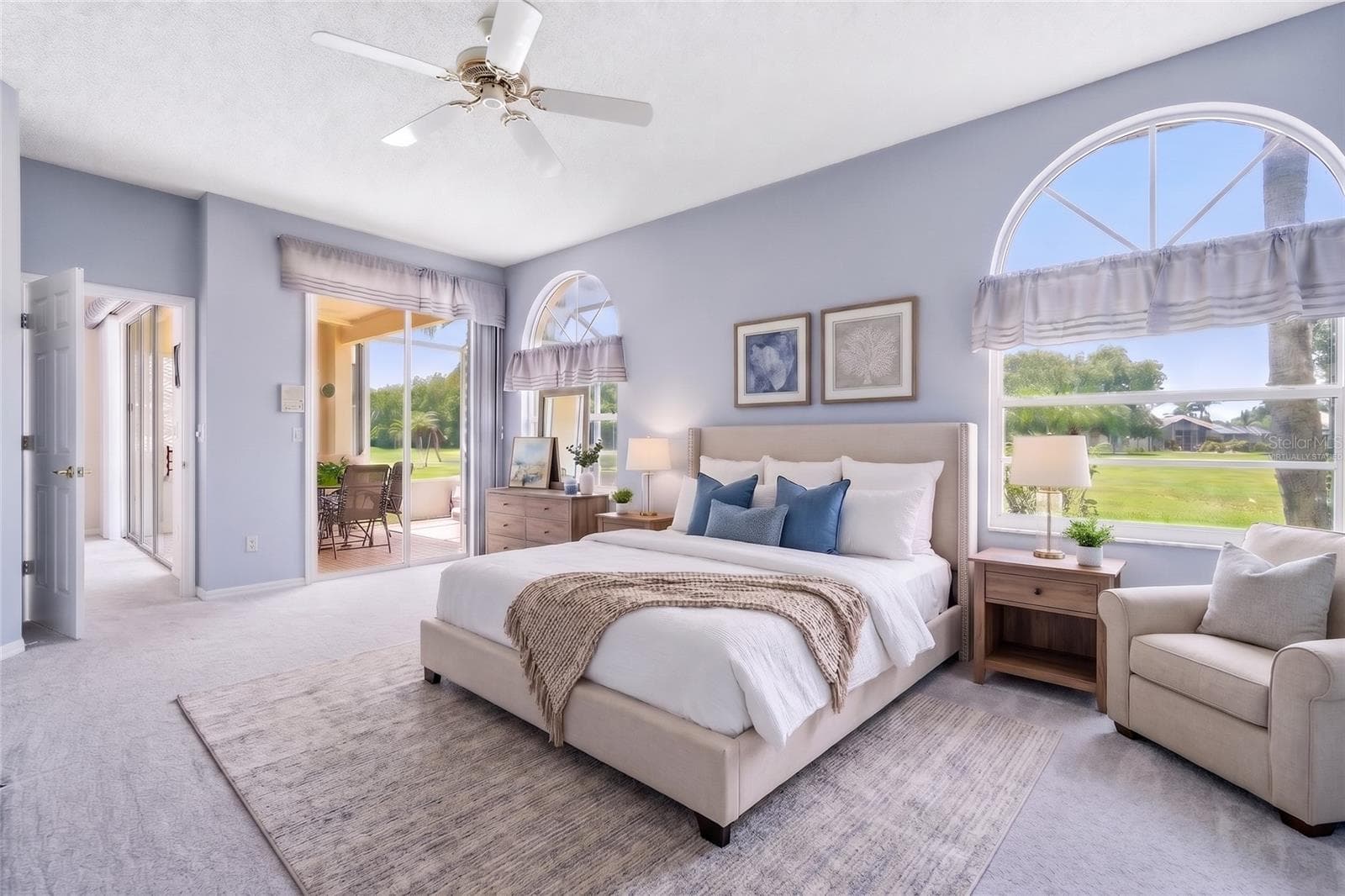 Primary Bedroom Virtually Staged - 1063 DARTFORD DR, TARPON SPRINGS