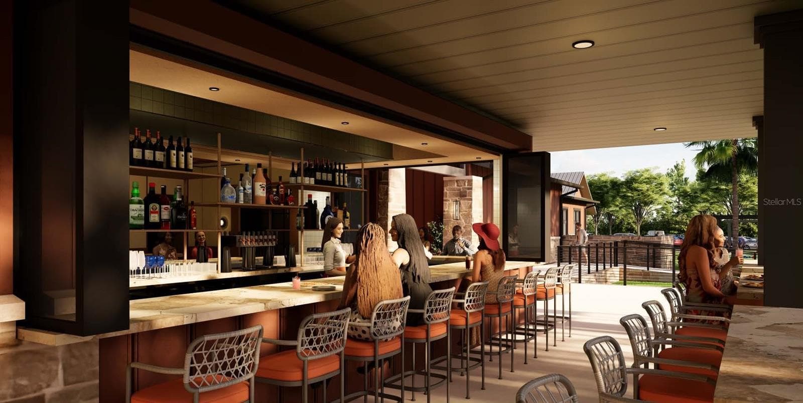 Harvest Club Rendering - Outdoor Bar - 10110 FARMERS SHED PL, PARRISH