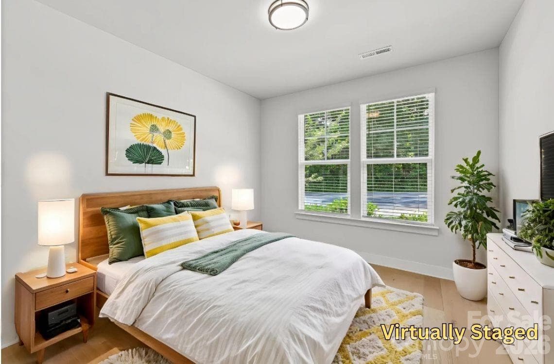 Virtually Staged - Bedroom 3 on Main Level - 739 Beaty Street, Davidson