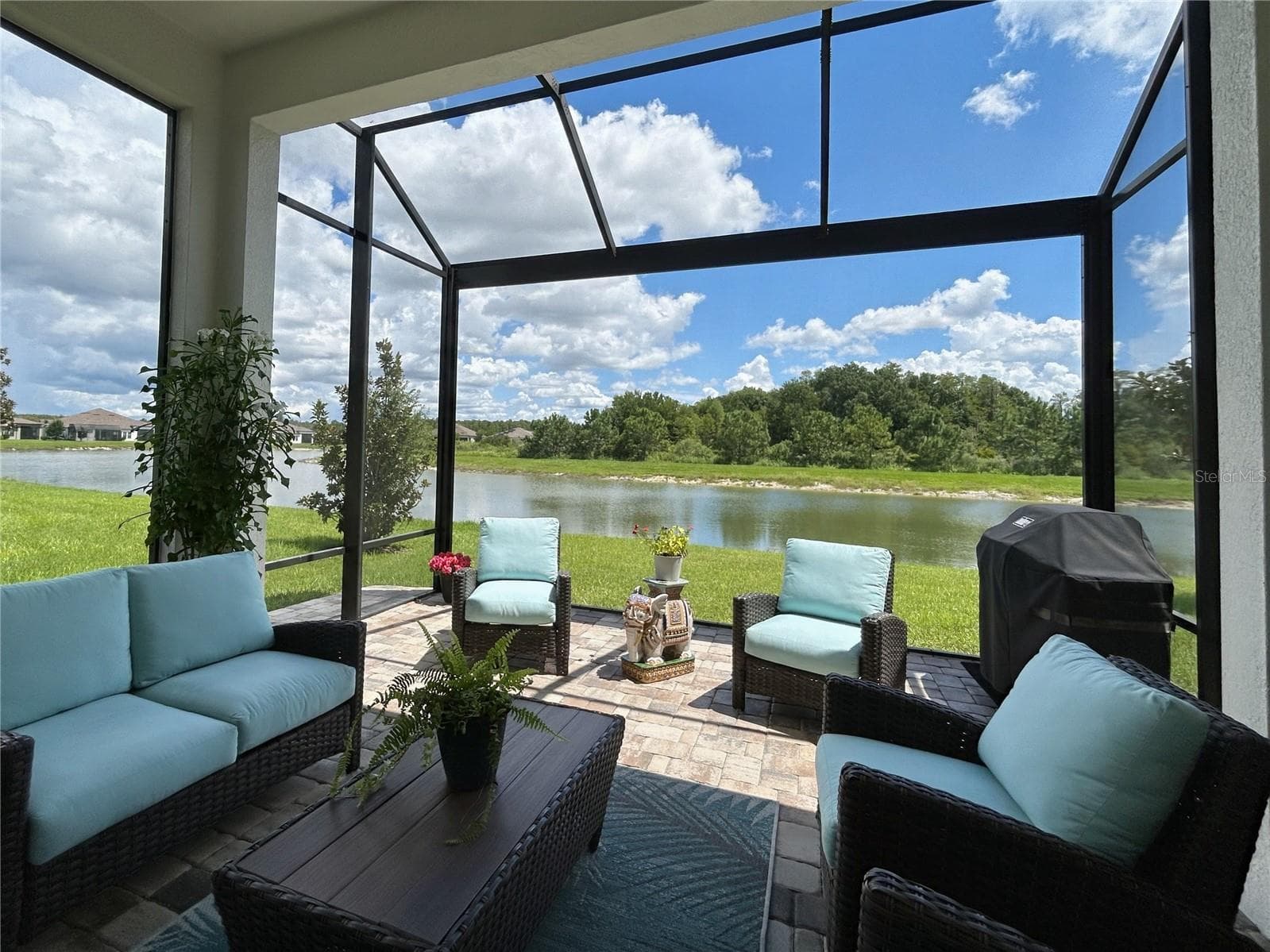 Extended Lanai with Panoramic screen - 4170 BARLETTA CT, WESLEY CHAPEL