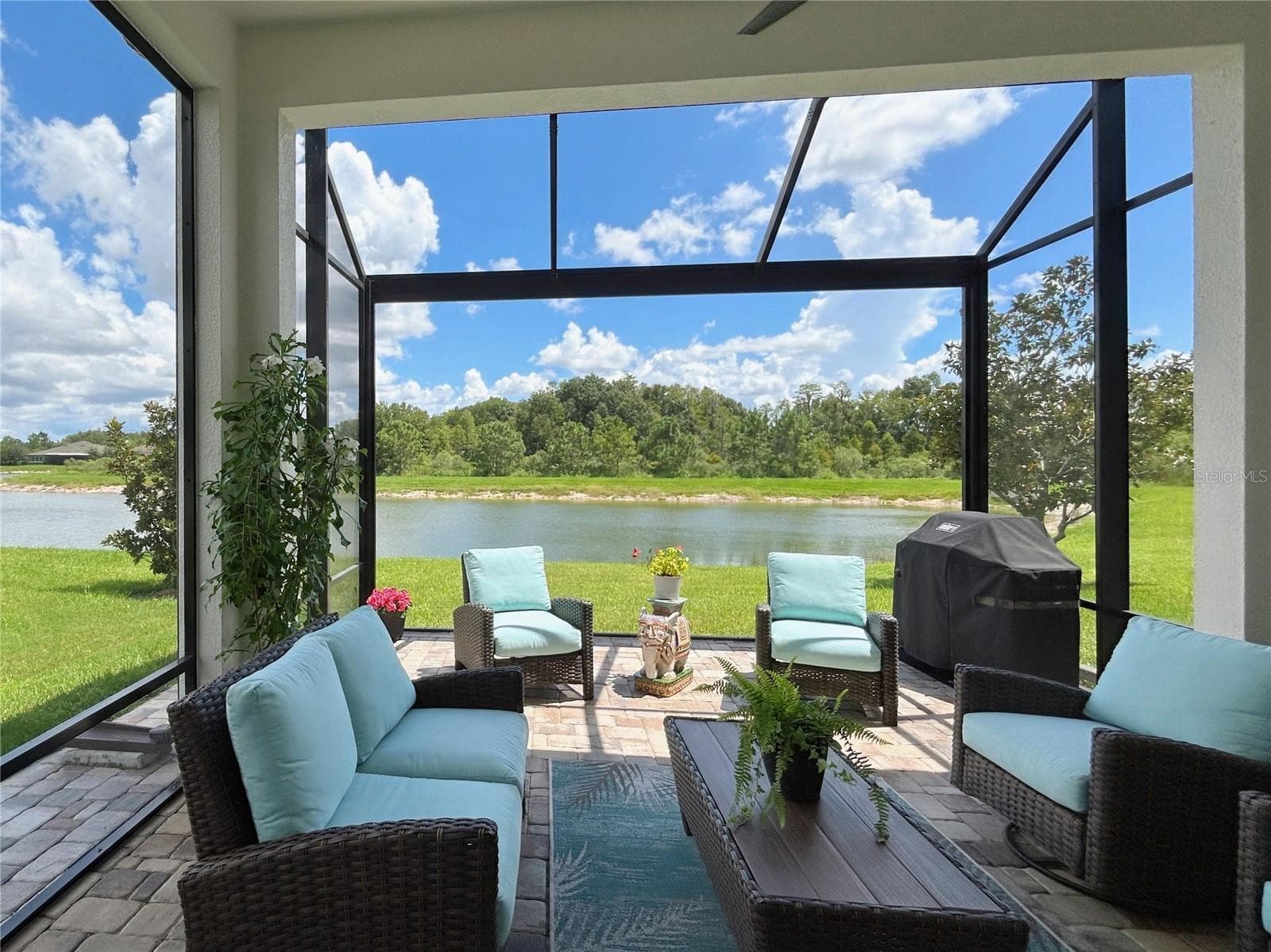 Extended Lanai with Panoramic screen - 4170 BARLETTA CT, WESLEY CHAPEL