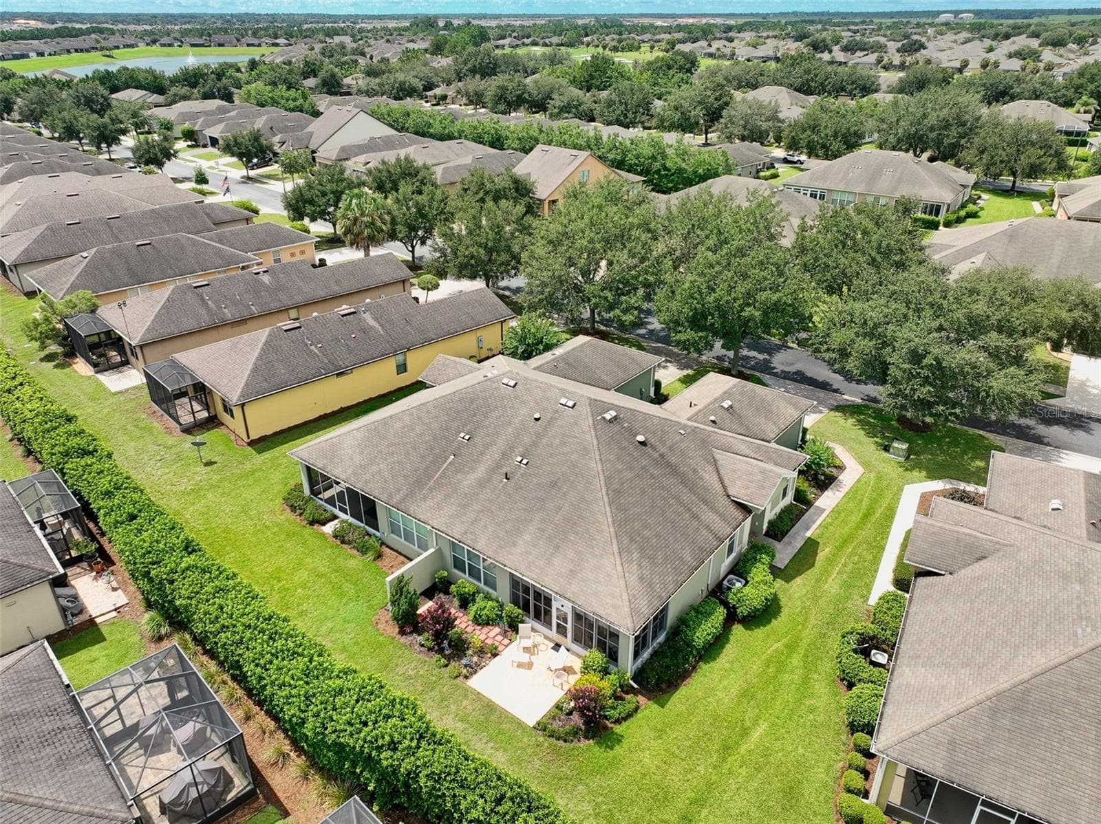 Aerial view of Villa from rear - 7139 SW 91ST CT, OCALA