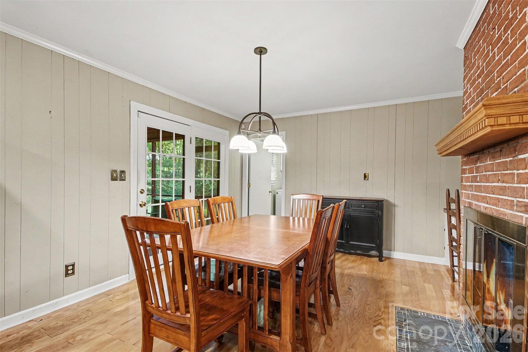 The Dining Room is accented with a wood burning fireplace :) - 113 Brookshire Avenue, Kannapolis