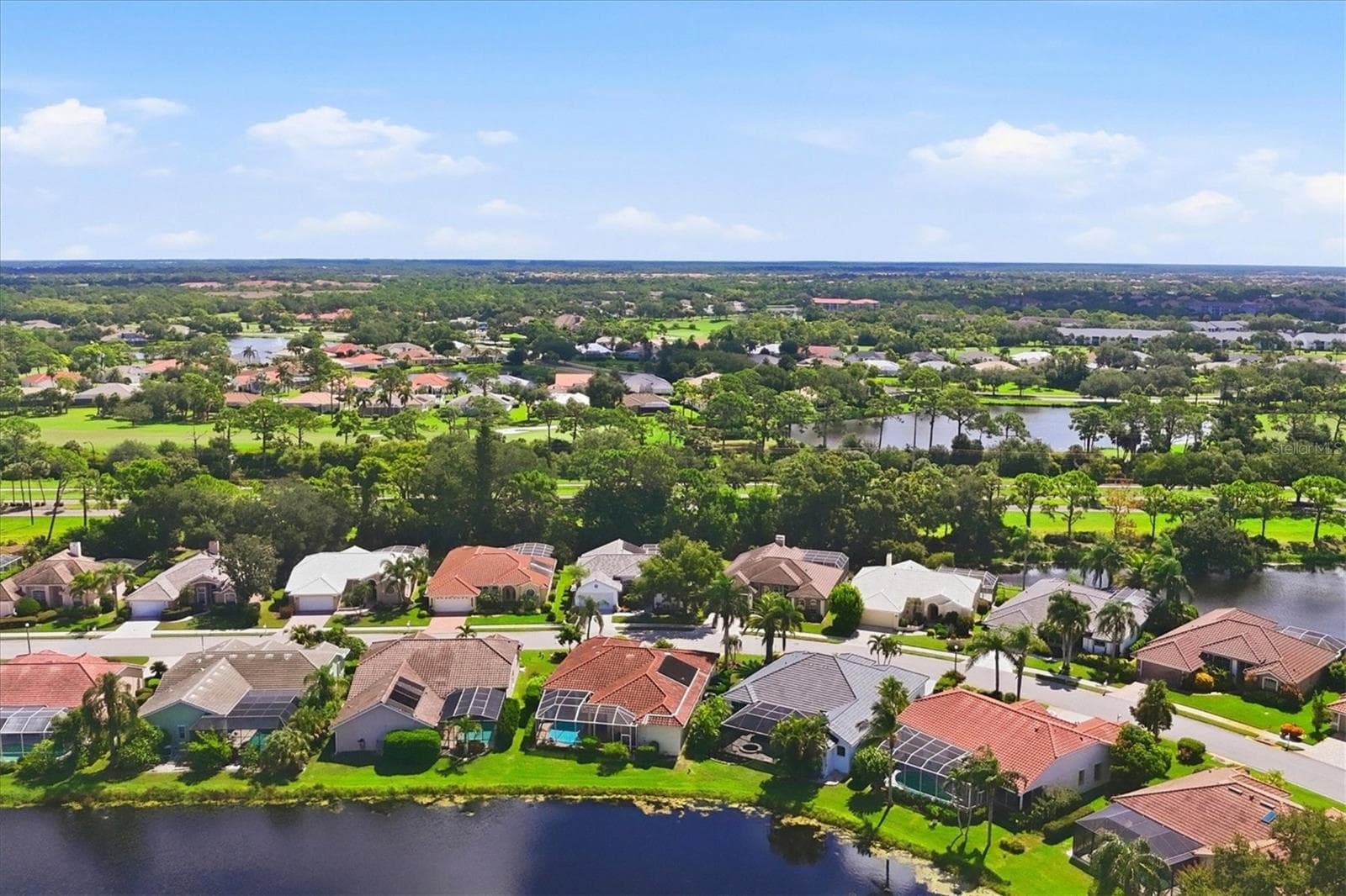 Aerial showing neighborhood - 8857 HAVENRIDGE DR, SARASOTA