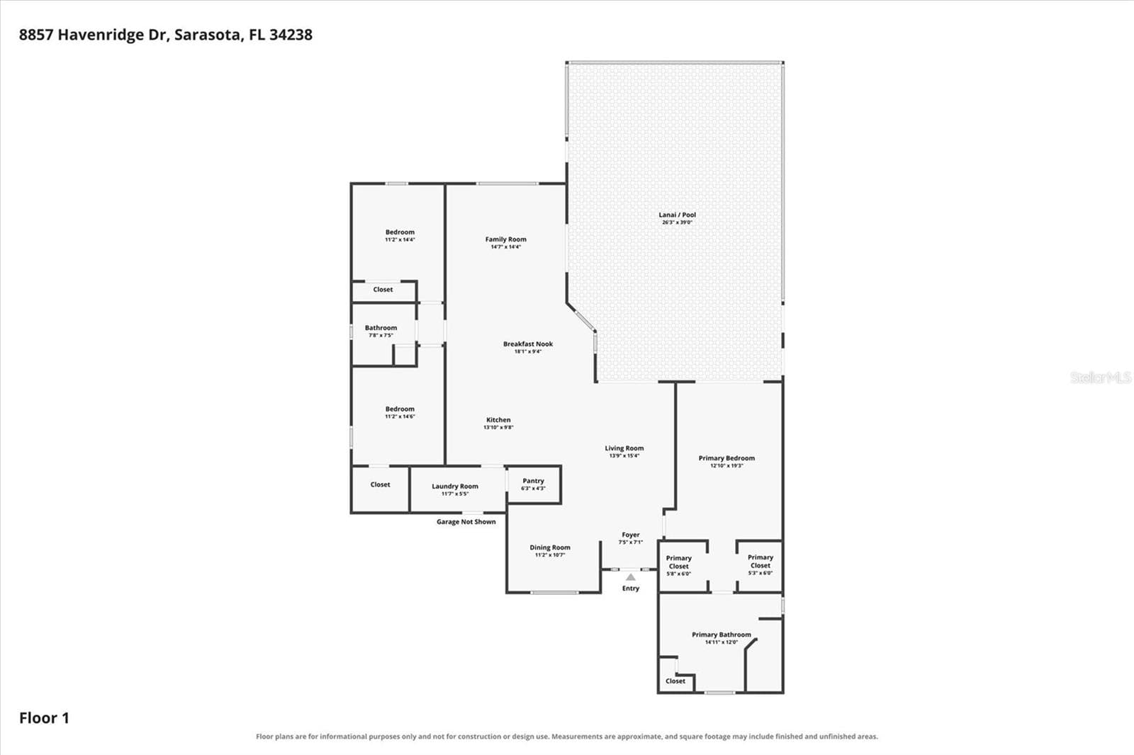 Floor plan - 8857 HAVENRIDGE DR, SARASOTA