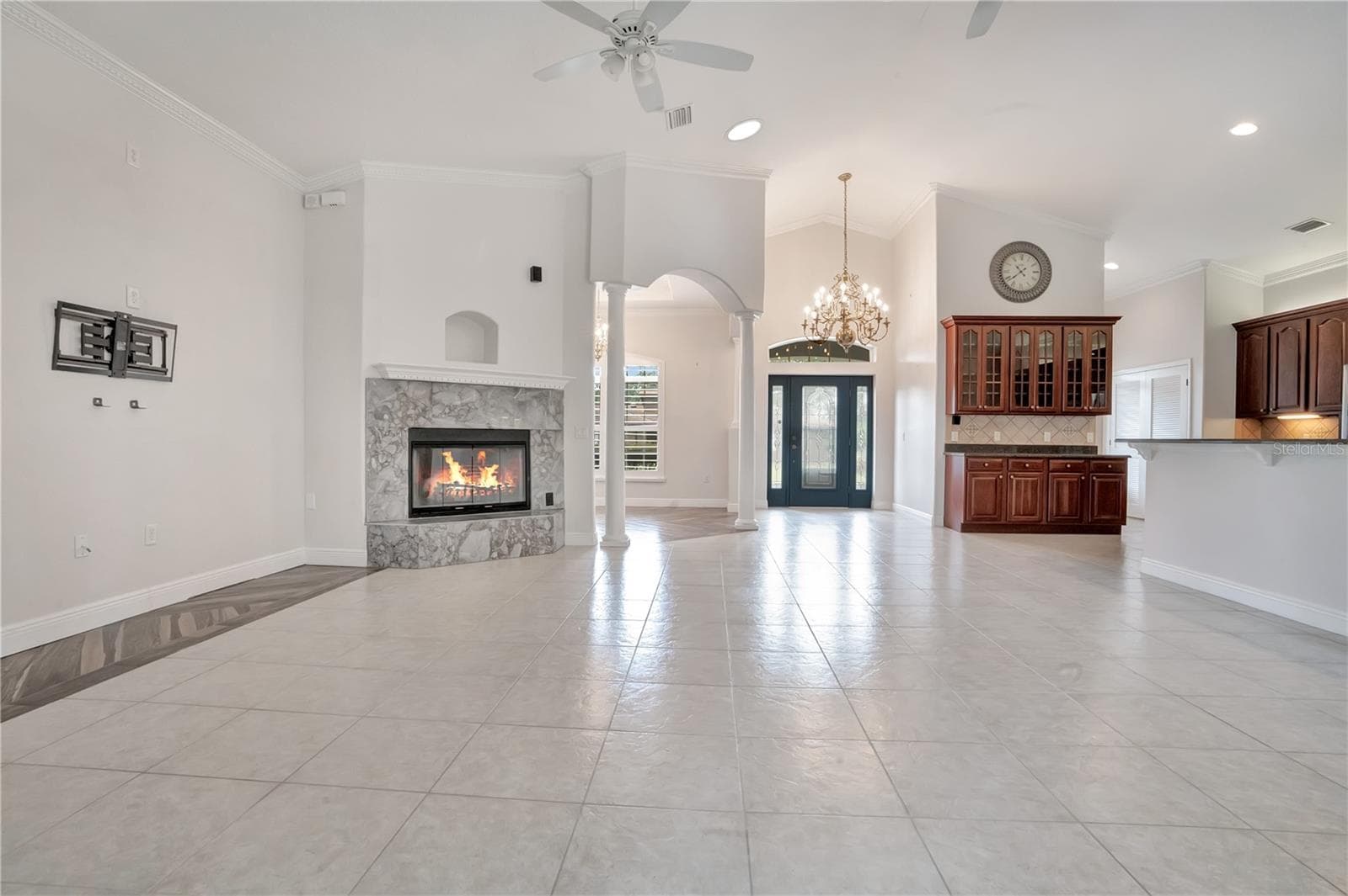 Family Room and Fireplace - 5365 SHADY OAK CIR, ST CLOUD