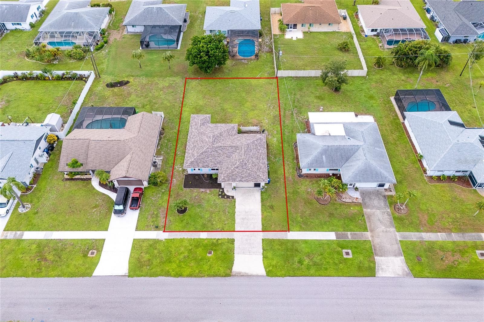 Aerial of subject home - 995 BAY VISTA BLVD, ENGLEWOOD