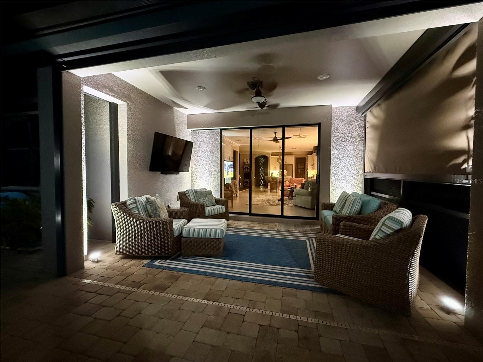 Automatic Uplighting in the front and back of property at night. - 13061 RINELLA ST, VENICE