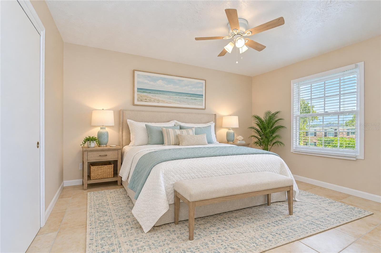 Primary Bedroom (virtually staged) - 13693 ORANGE SUNSET DR #203, TAMPA