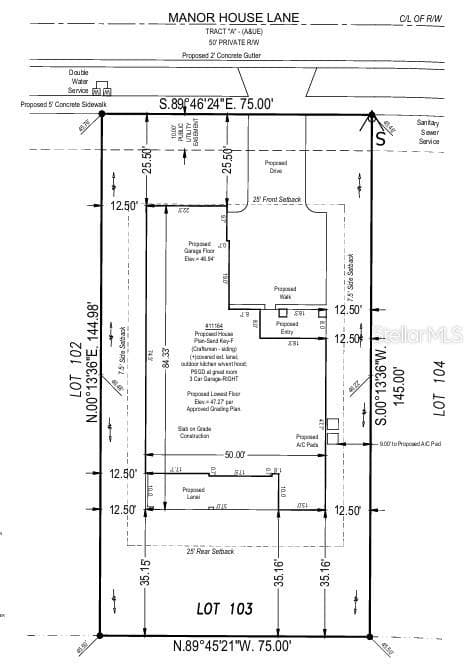 Plot Plan - 11164 MANOR HOUSE LN, ODESSA