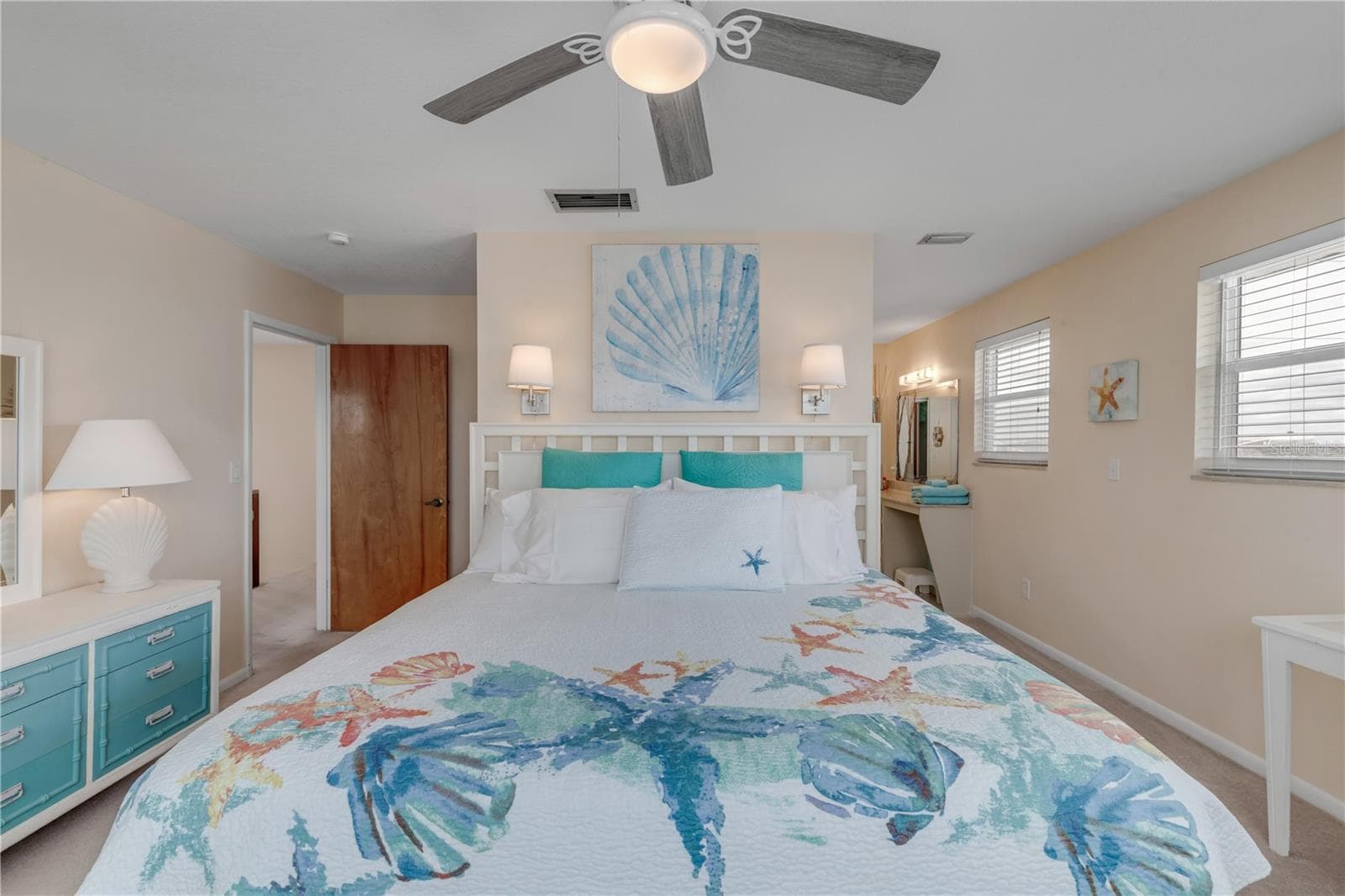 Apartment 2 Primary Bedroom - 2707 S ATLANTIC AVE, NEW SMYRNA BEACH