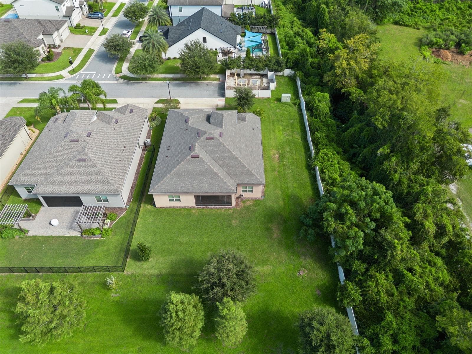 Rear Aerial View - 1005 MARE WAY, OVIEDO