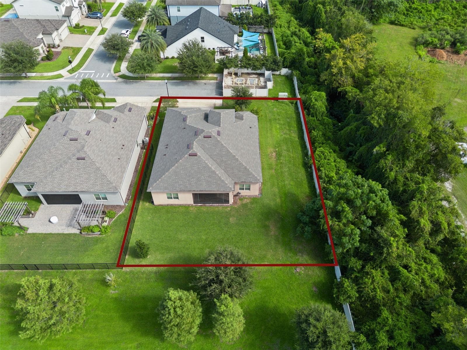 Rear Aerial View - 1005 MARE WAY, OVIEDO