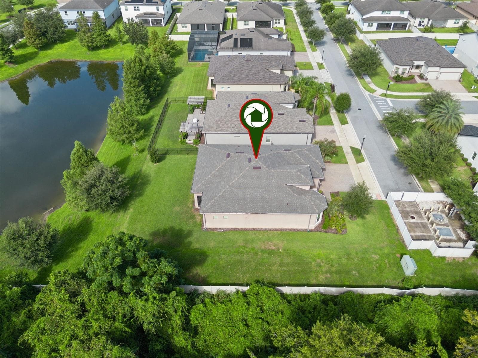 Side Aerial View - 1005 MARE WAY, OVIEDO