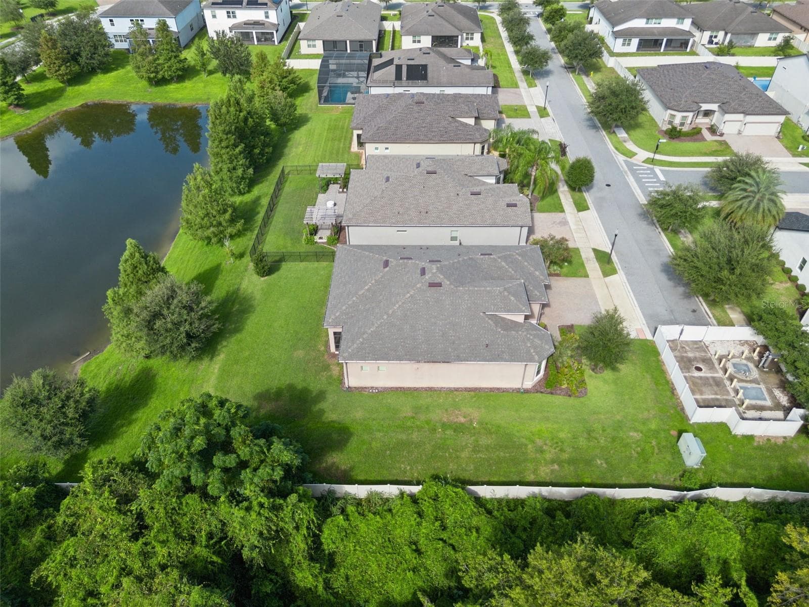 Side Aerial View - 1005 MARE WAY, OVIEDO