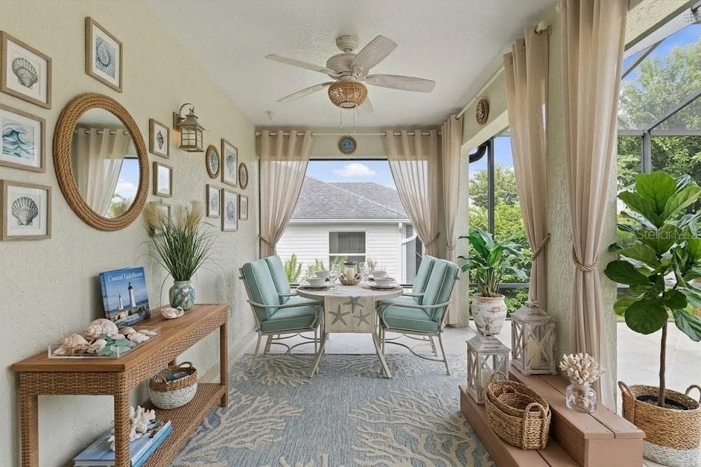 lanai virtual staged - 438 TROY LOOP, THE VILLAGES