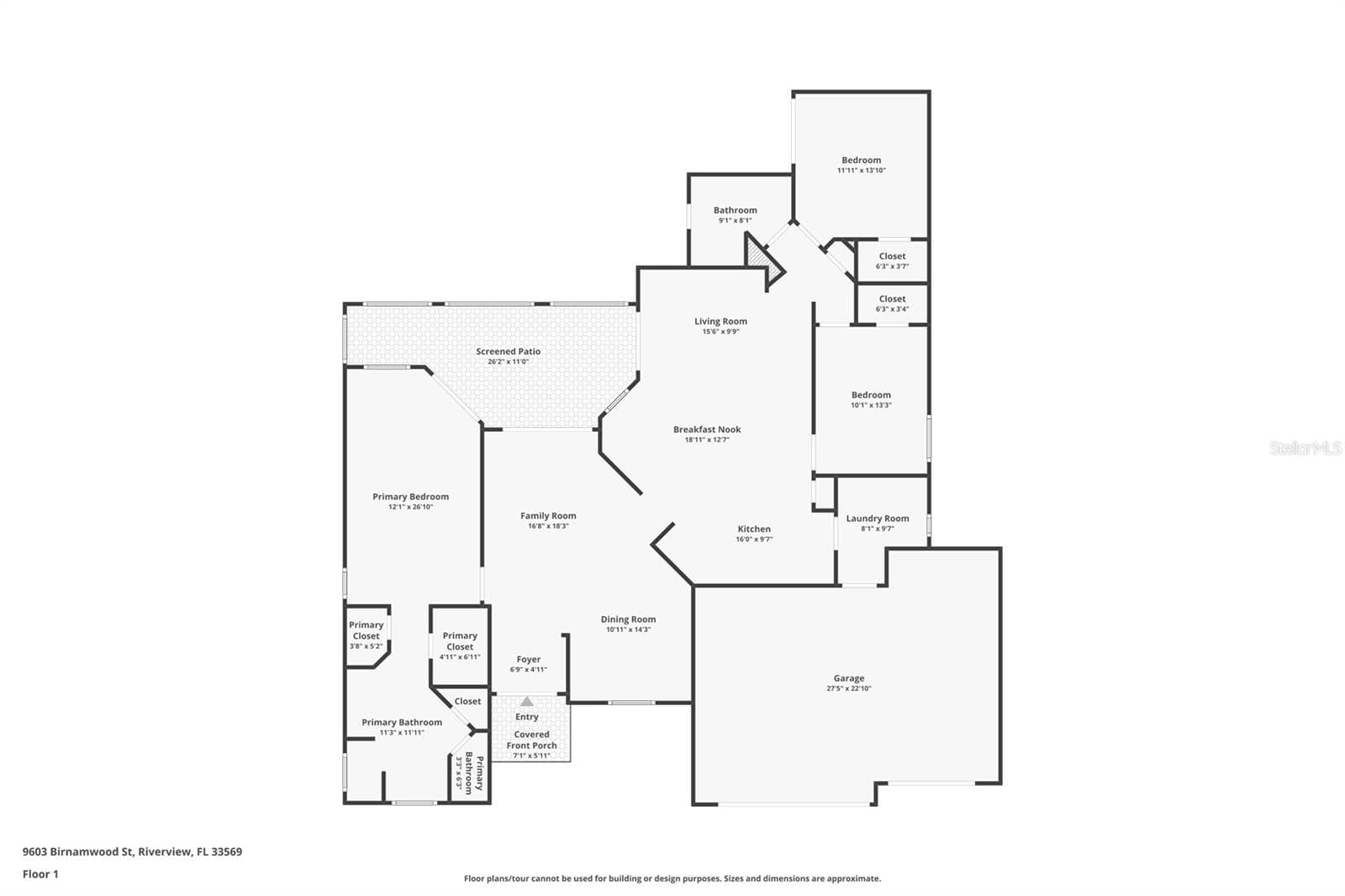 FLOOR PLAN - 9603 BIRNAMWOOD ST, RIVERVIEW