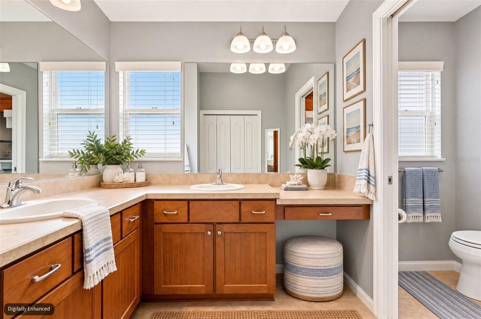 virtual staged main bathroom - 438 TROY LOOP, THE VILLAGES