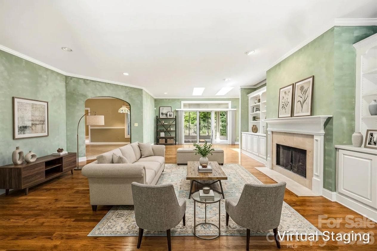 Virtually Staged Great Room - Hendersonville