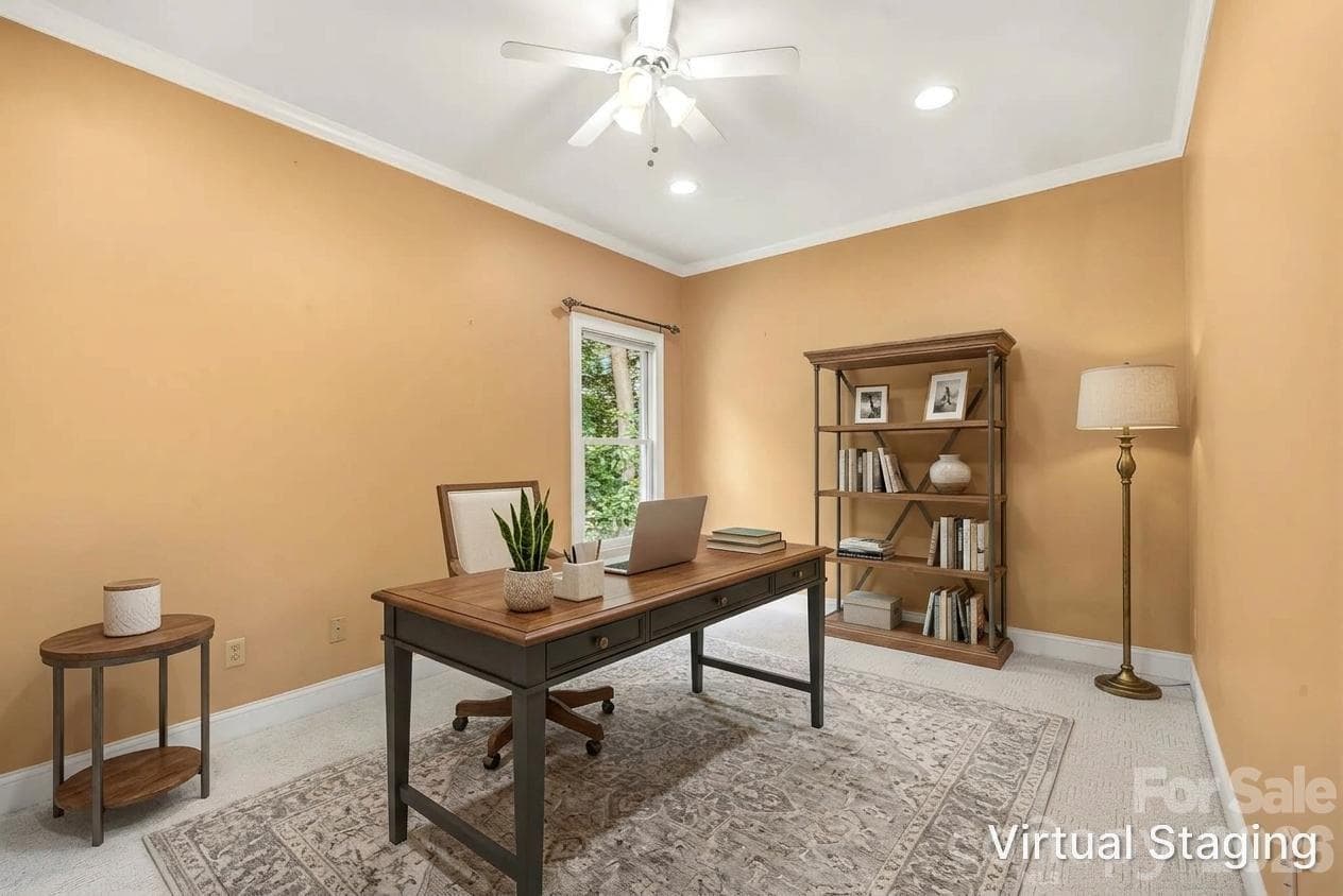 Virtually Staged Office - 200 Teaberry Lane, Hendersonville