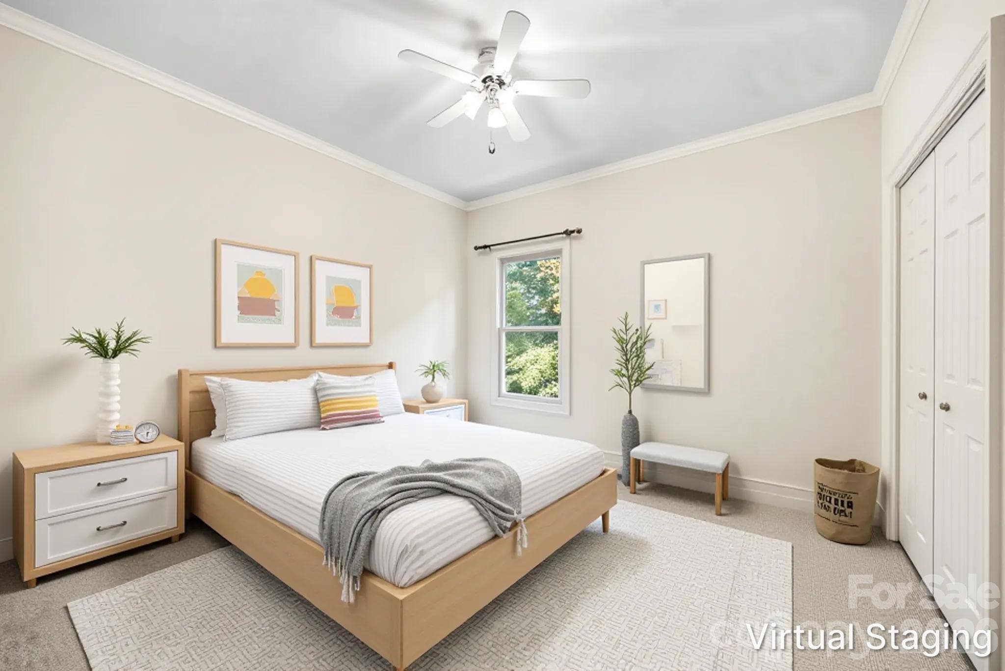 Virtually Staged 2nd Bedroom - 200 Teaberry Lane, Hendersonville
