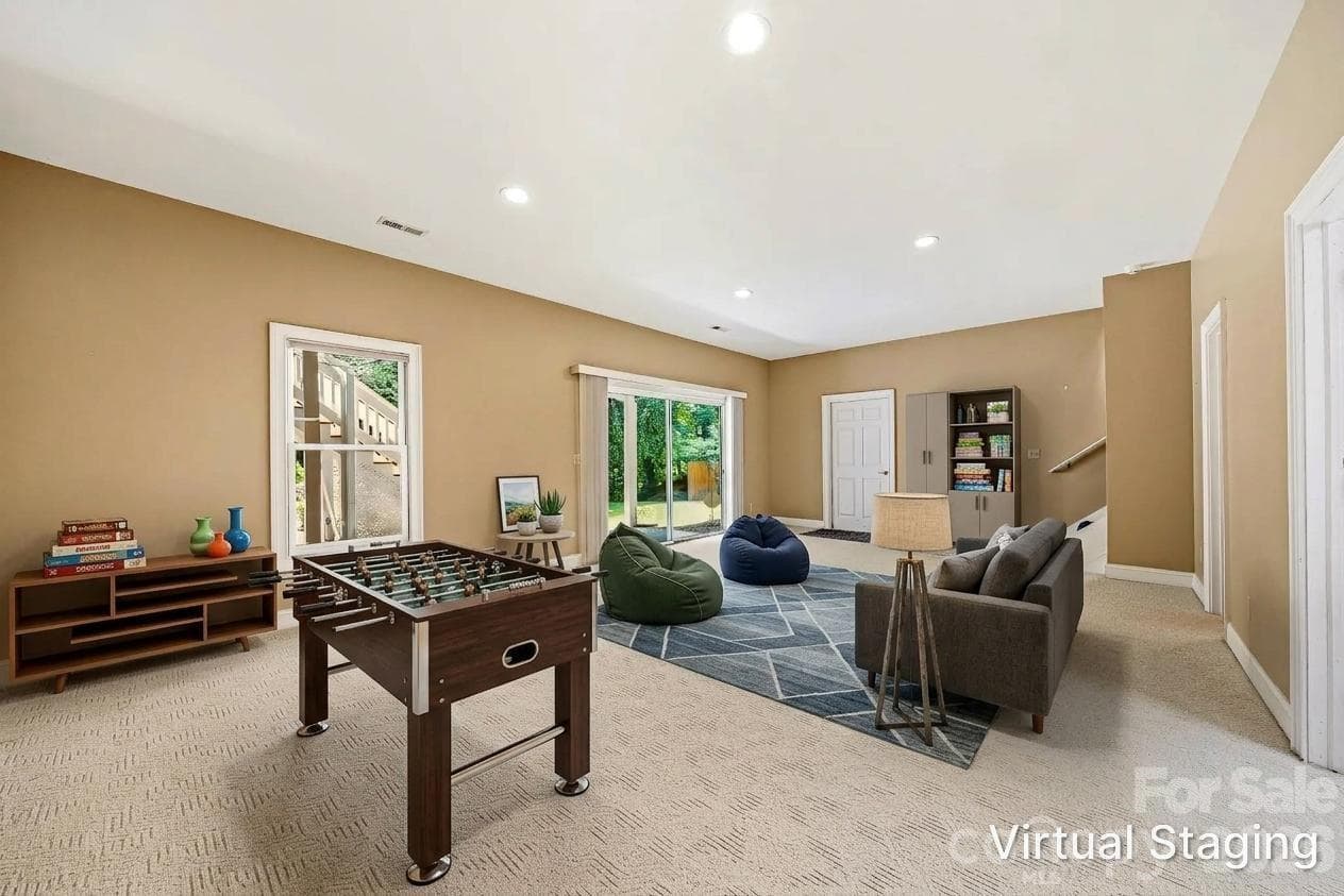 Virtually Staged Family/Game Room - 200 Teaberry Lane, Hendersonville