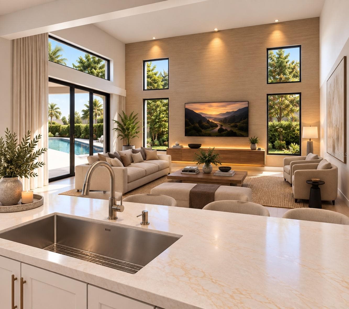Great Room Render - 2420 NOVUS ST, SARASOTA