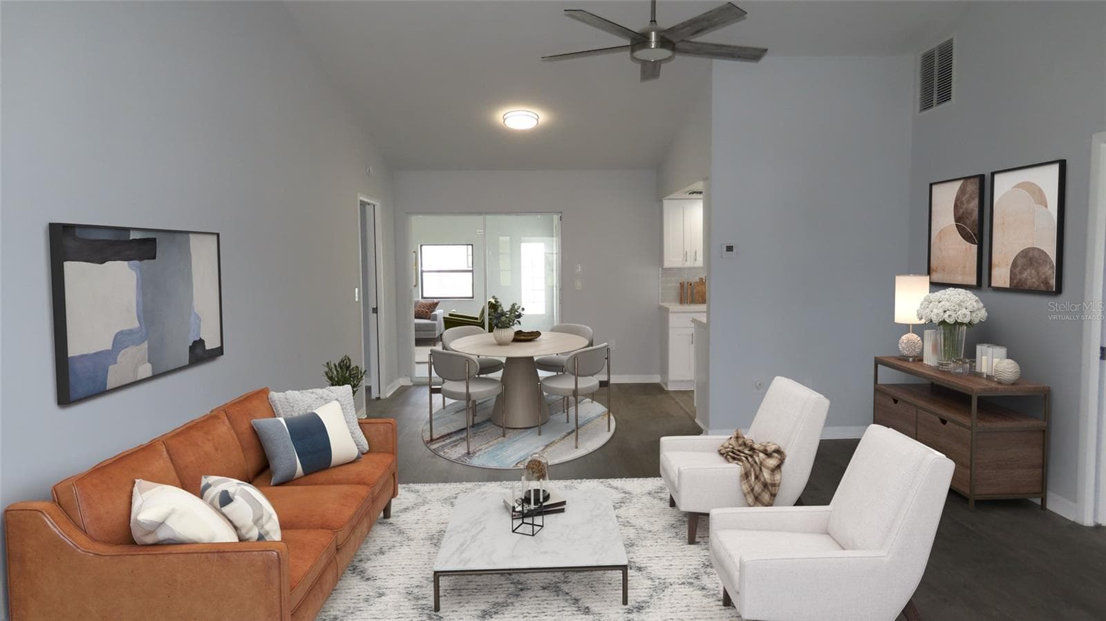 Virtually staged - living room - 807 NECTAR RD, VENICE