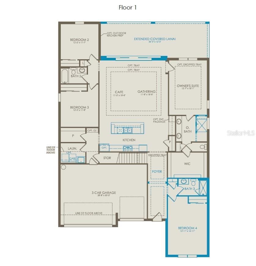 Floor Plan - Floor One - 285 CRYSTAL WOOD DRIVE, WINTER GARDEN