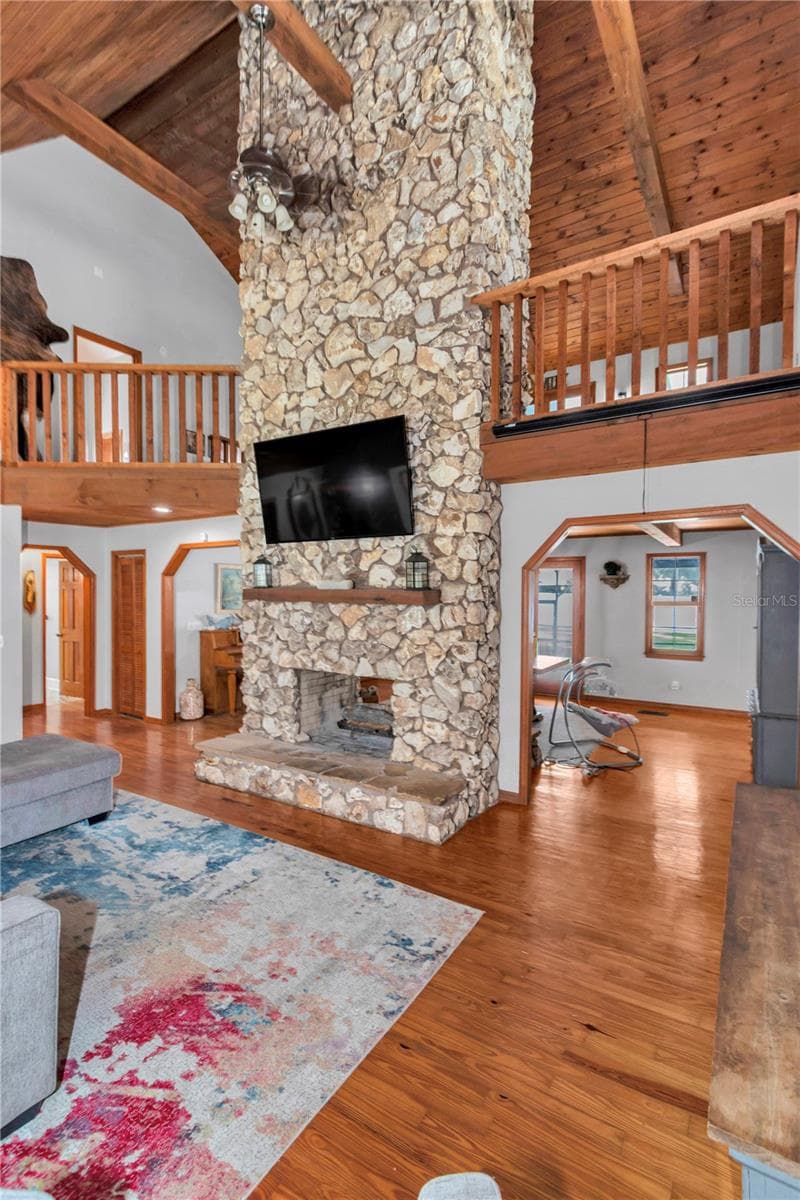 Living room with 2nd Floor view - 538 SW 45TH ST, OCALA