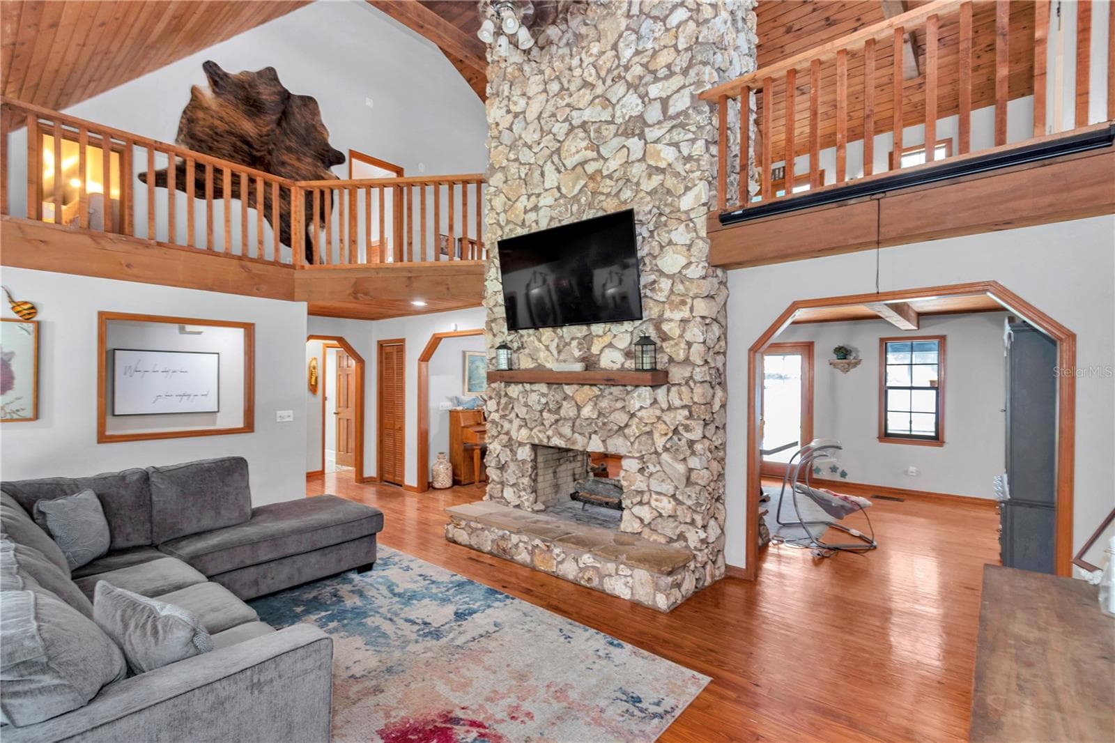 Living room with 2nd Floor view - 538 SW 45TH ST, OCALA