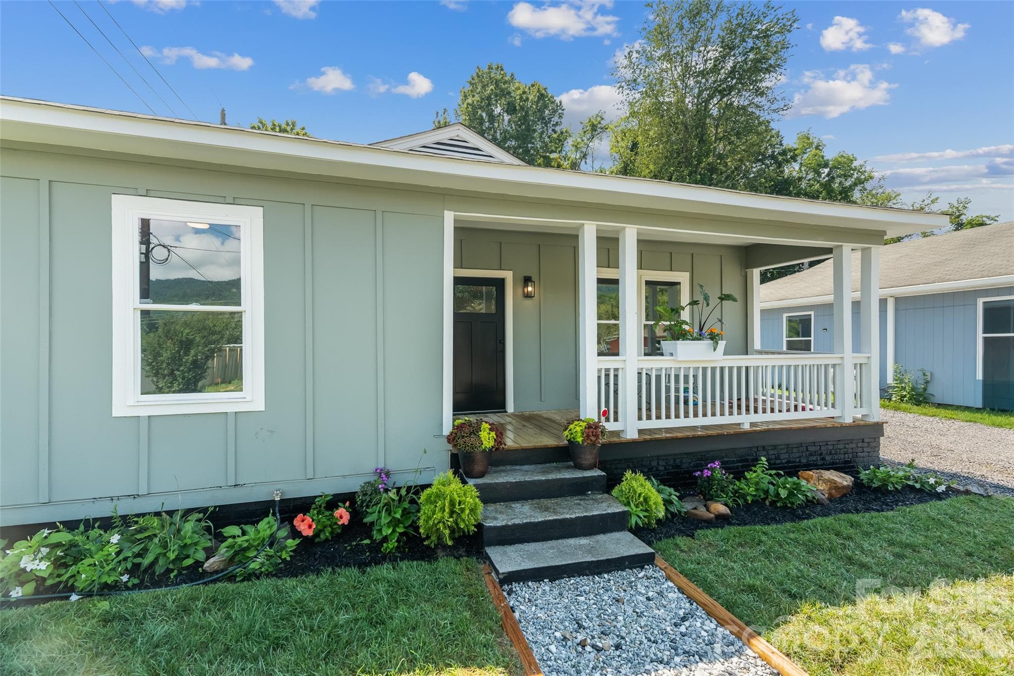 Enjoy coffee and year round mountain views from the front porch - 156 Edwards Avenue, Swannanoa