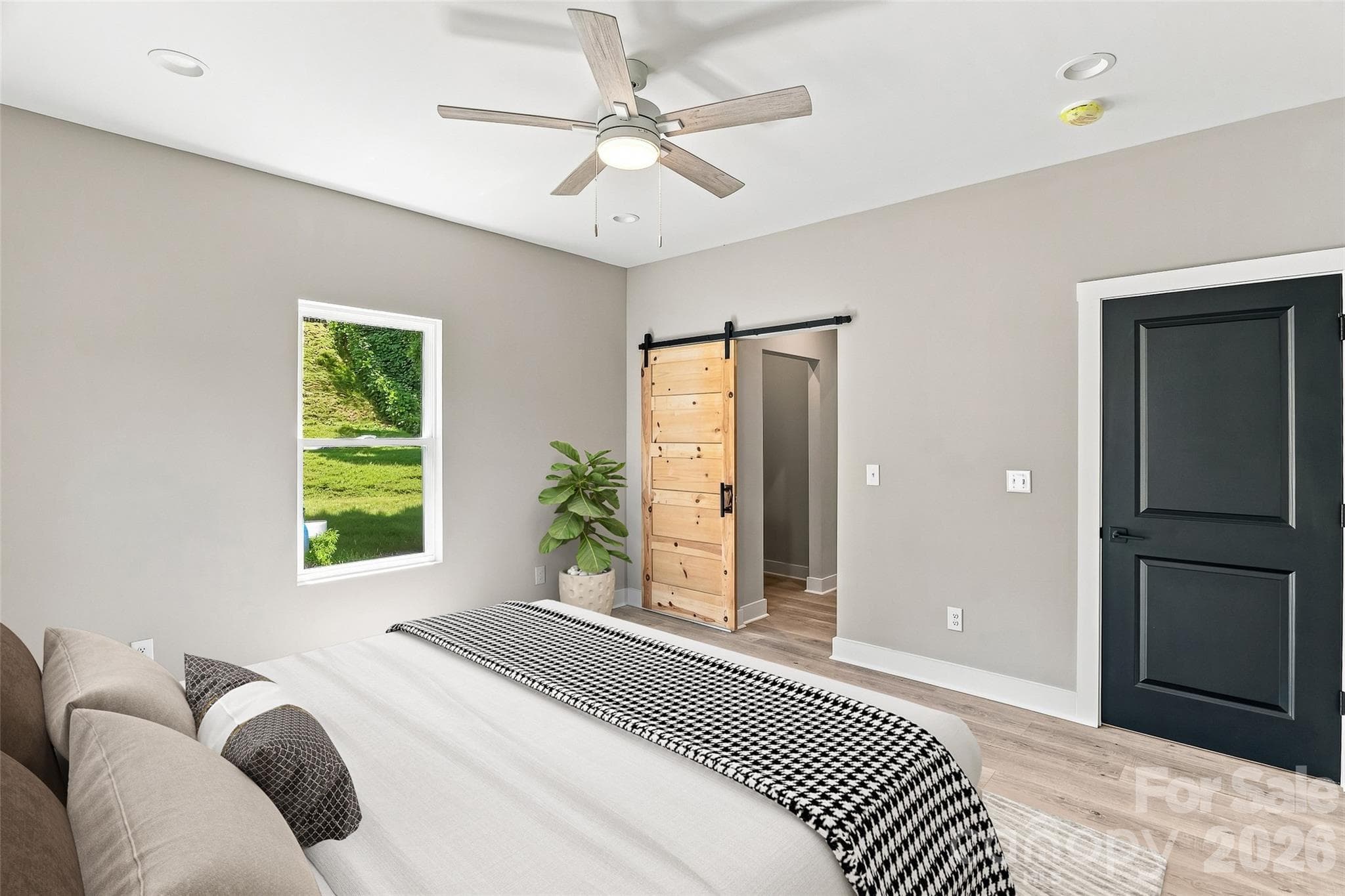 Primary bedroom (Furniture staged with AI) - 156 Edwards Avenue, Swannanoa