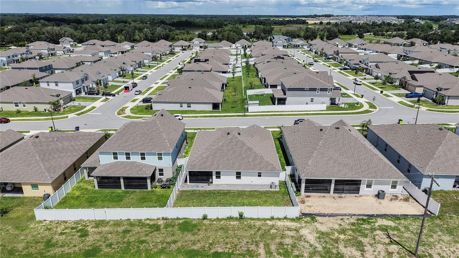Rear aerial view - 6564 RHYTHM DR, MASCOTTE