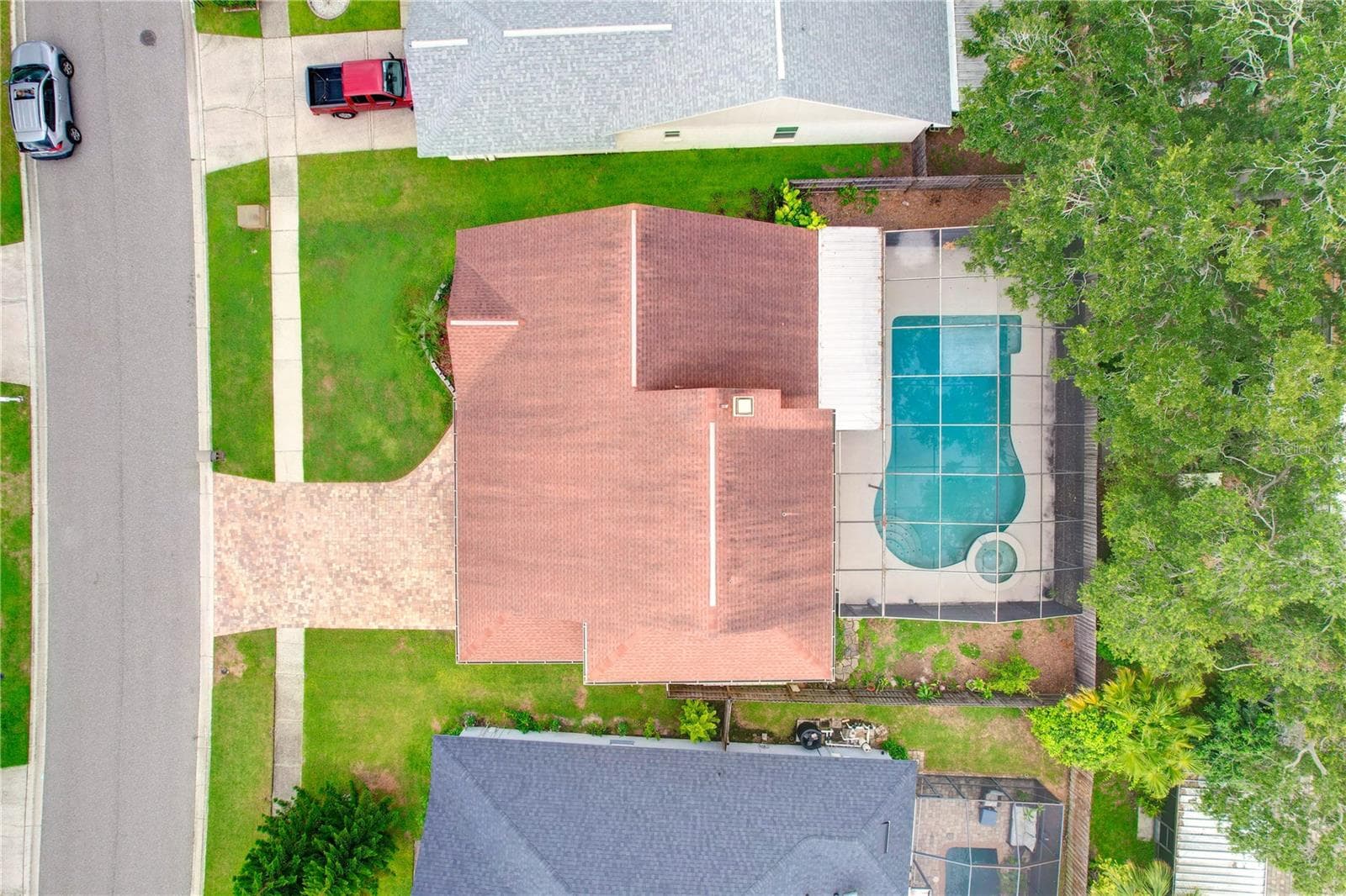 Aerial view of lot. - 1418 SHELL FLOWER DR, BRANDON