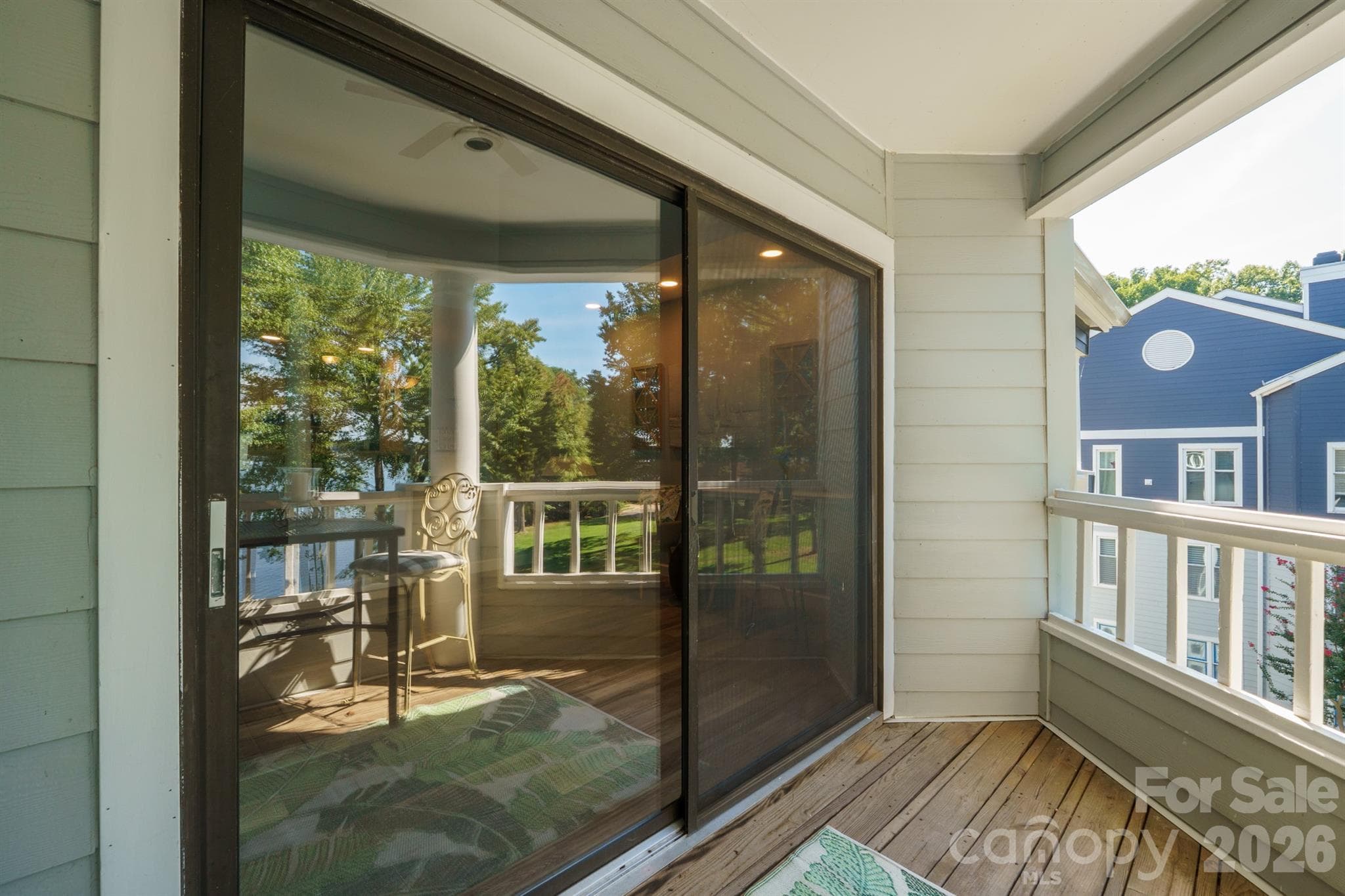 Private balcony toward sliding doors - 327 Northwest Drive, Davidson