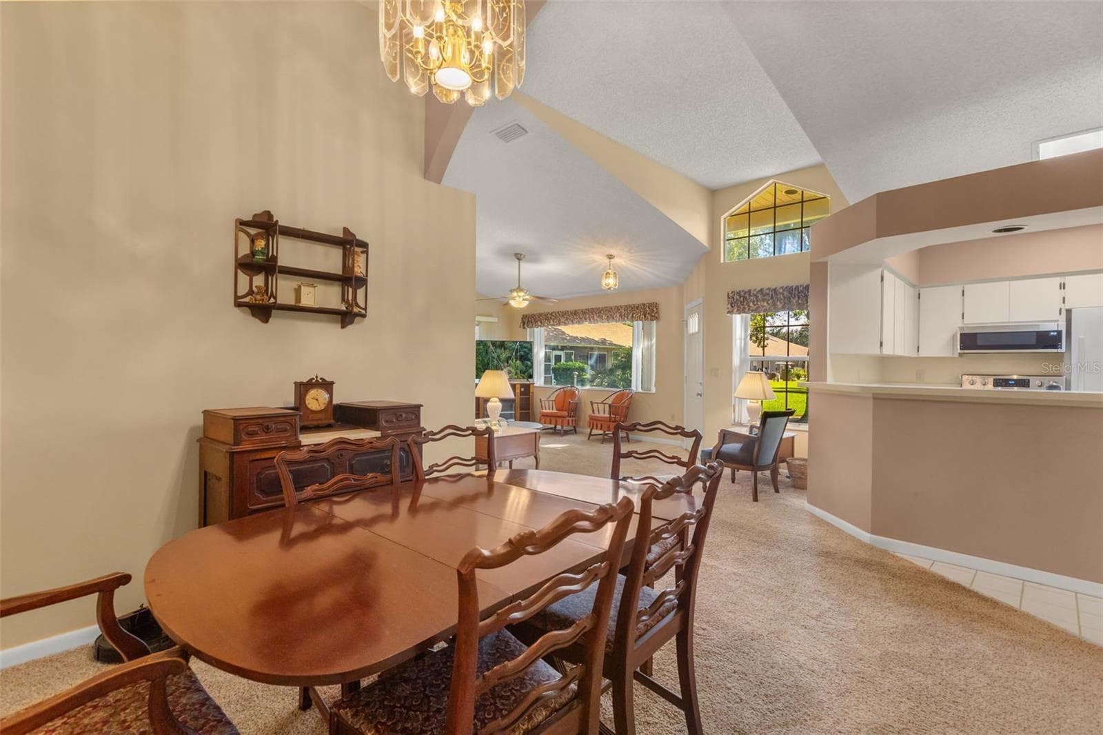 Dining room with view of kitchen and living room - 5536 ROSEWALL CIR, LEESBURG