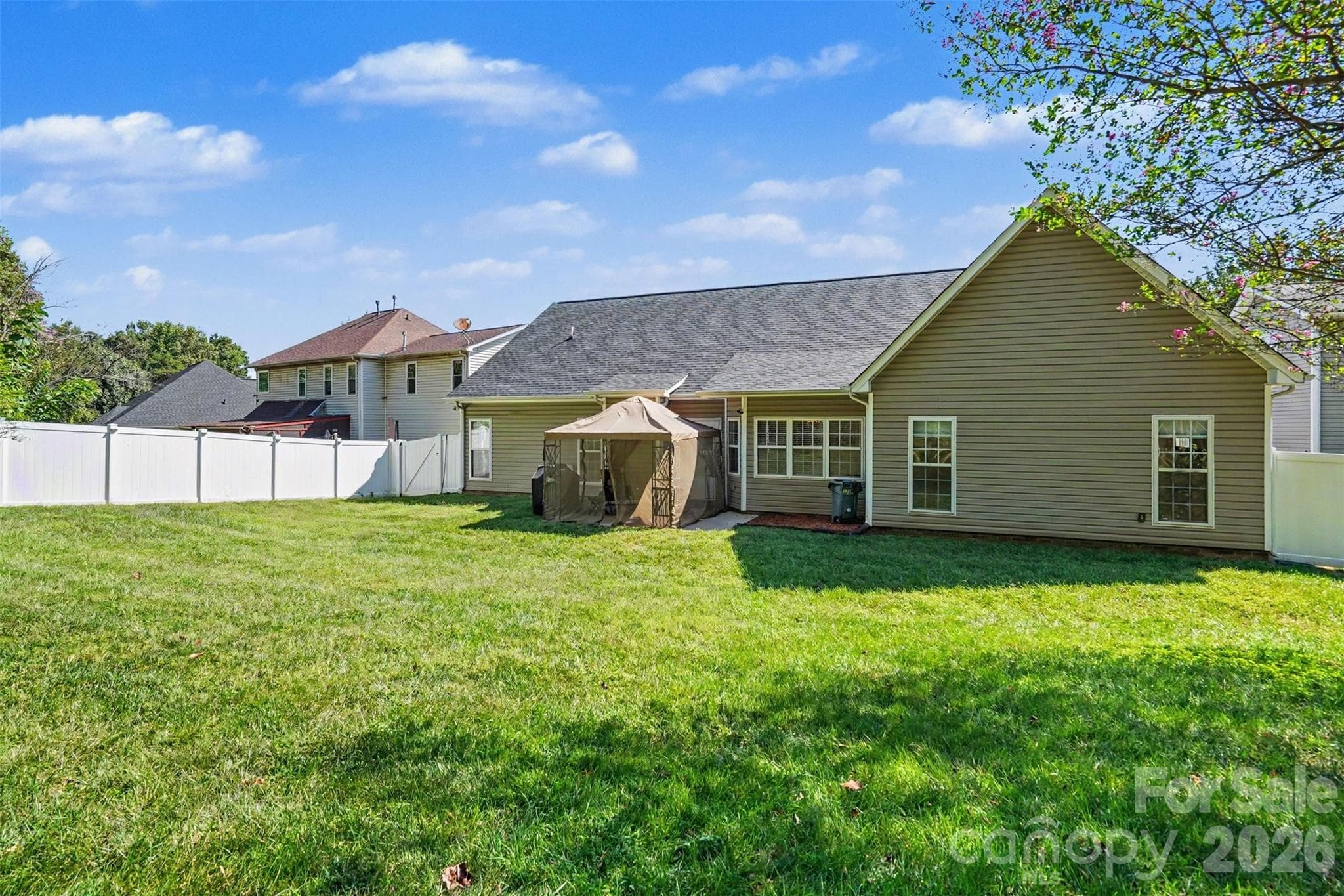 Exterior Rear - FULLY Fenced - 12015 Hampton Place Drive, Charlotte