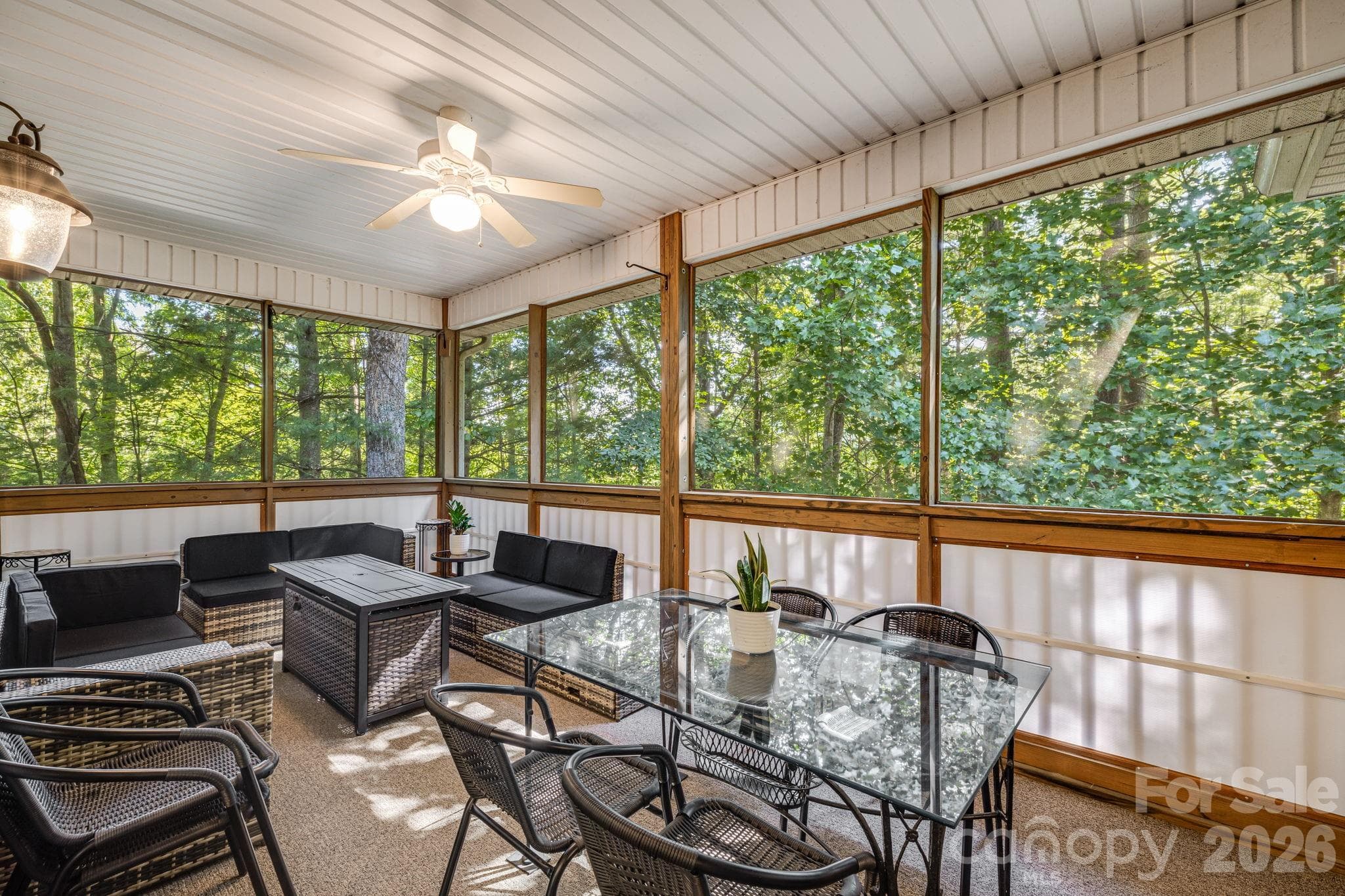 Top level screened deck with added privacy screens. - 212 Carriage Springs Way, Hendersonville
